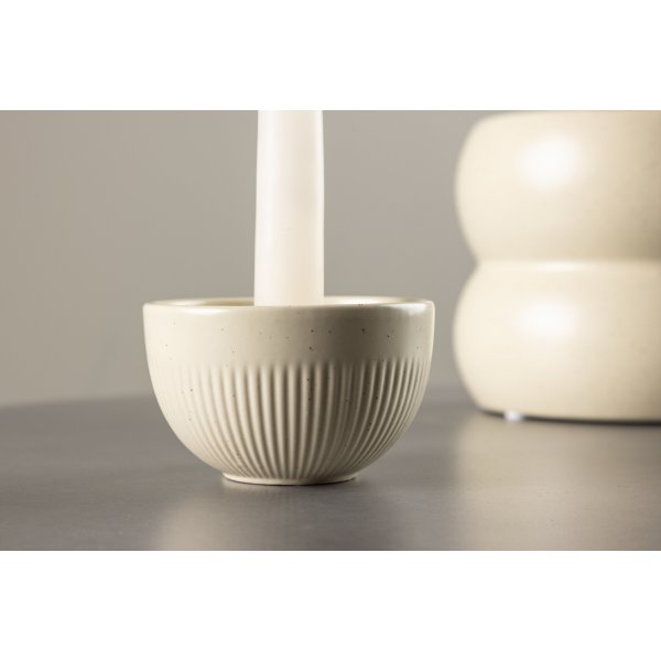 Posh ljusstake 9 x 6 cm - Beige/Svart Posh ljusstake 9 x 6 cm - Beige/Svart