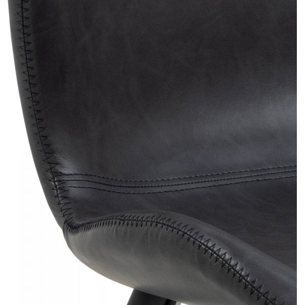 Chaise de salle  manger Batilda - PU noir