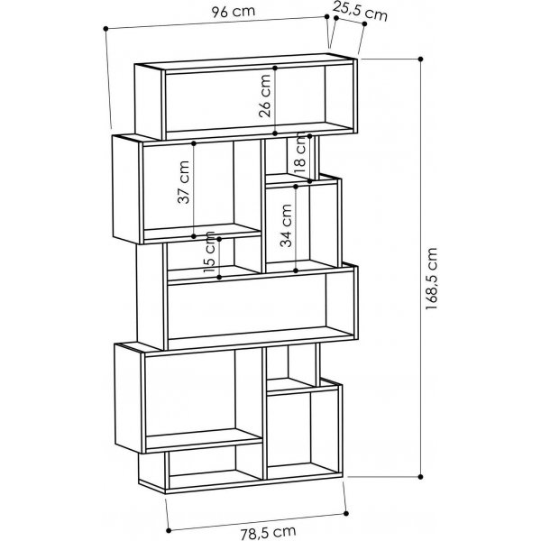 Karmato bokhylla - Vinr�d