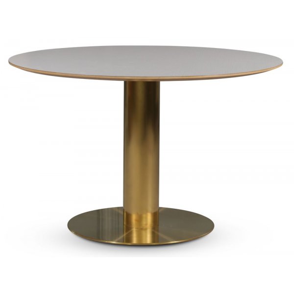 Empire matbord 118 cm - Perstorp ljus virrvarv / Borstad mssing