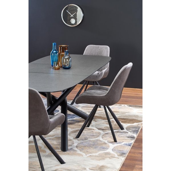 Table à manger Sparrow 180-240 x 95 cm - Gris/noir Table à manger Sparrow 180-240 x 95 cm - Gris/noir