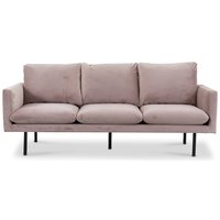 Carolina 3-sits soffa - Ljusrosa sammet Carolina 3-sits soffa - Ljusrosa sammet