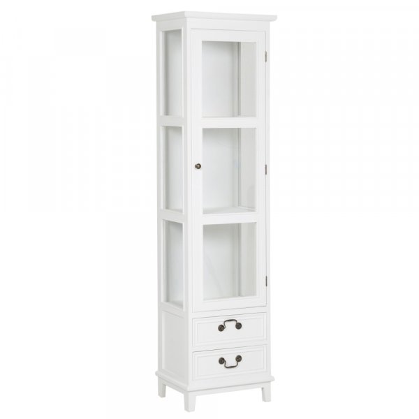 Judy vitrinskp, 1 drr 2 ldor - Vit/mdf/glas