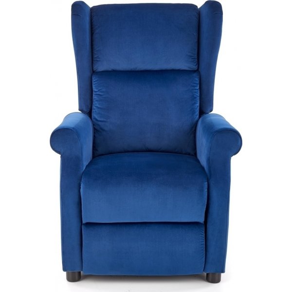 Fauteuil inclinable en tissu bleu Fauteuil inclinable en tissu bleu