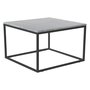 Accent soffbord 75 - Vit marmor / svart underrede