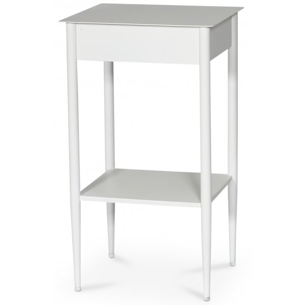 Flash sängbord - Vit metall / Mässing Flash sängbord - Vit metall / Mässing