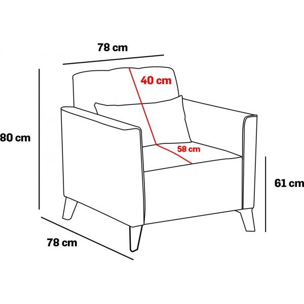 Ova fåtölj - Svart Ova fåtölj - Svart