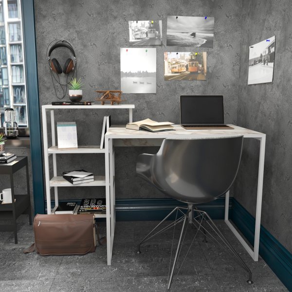 Bureau Rino 133 x 60 cm - Blanc Bureau Rino 133 x 60 cm - Blanc