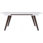 Balder matbord 145-185 cm - Vit/wenge brun