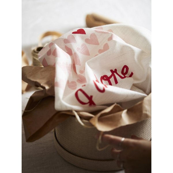 Torchon de cuisine J'adore 50 x 70 cm - Rose