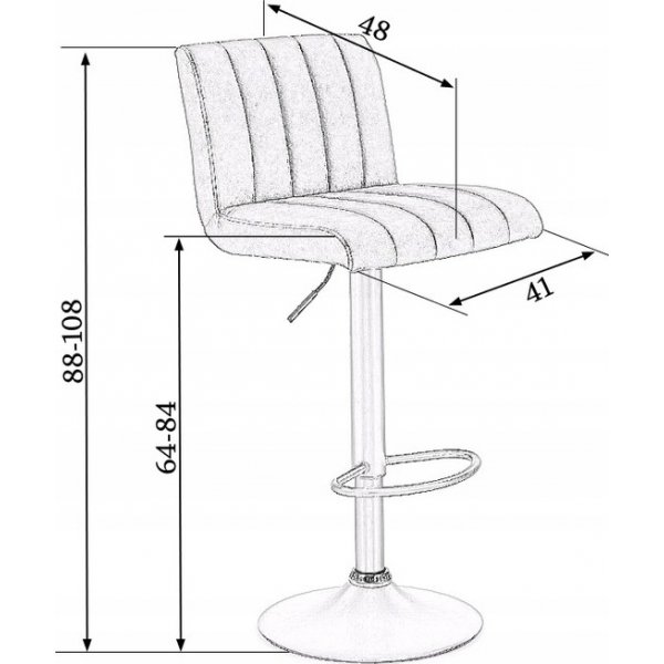 Elfrieda barstol i brun vintage PU