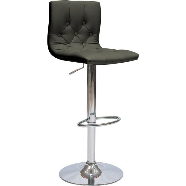 Barstol Beverly - Krom / Svart (PU)