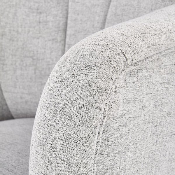 Fauteuil Terese - Gris clair/noyer Fauteuil Terese - Gris clair/noyer