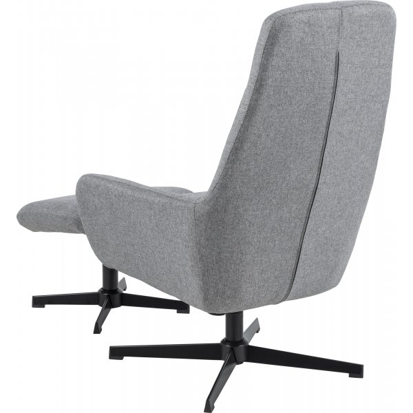 Fauteuil Trafford avec repose-pieds - Gris clair