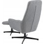 Trafford fauteuil met voetenbank - Lichtgrijs