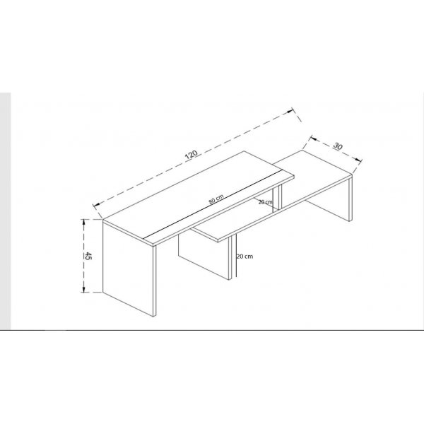 Banc multimdia Unwhite - Noir/anthracite