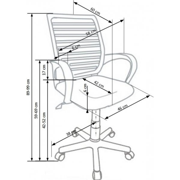 Chaise de bureau Banaz - Noir/gris Chaise de bureau Banaz - Noir/gris