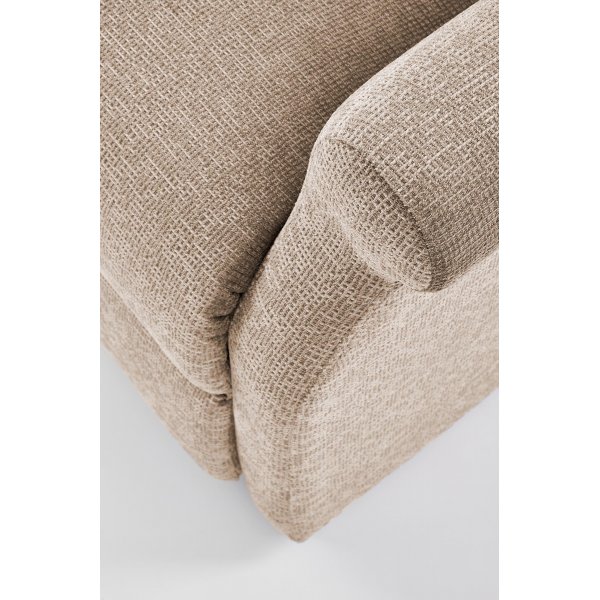 Reclinerfåtölj med massage i beige tyg Reclinerfåtölj med massage i beige tyg