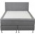 Lit continental complet Dream avec tte de lit et suspension  poches - 160 x 200 cm - Gris clair