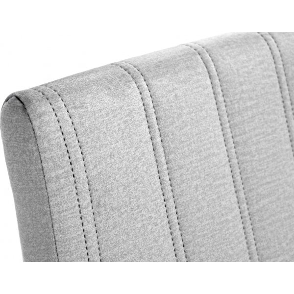 Chaise Heather - Velours gris clair et noir