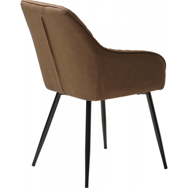 Fauteuil Florida avec accoudoirs en PU marron clair Fauteuil Florida avec accoudoirs en PU marron clair