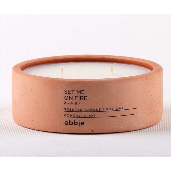 Bougie parfume Set Me On Fire basse - Rose