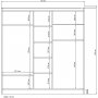 Inci kledingkast 175 x 50 x 210 cm - Wit