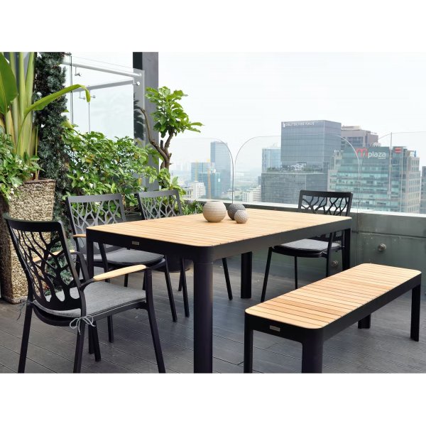 Portals eetgroep 17 - Zwart/teak