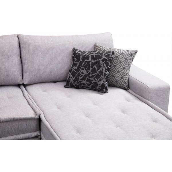 Canapé divan Lena - Gris clair Canapé divan Lena - Gris clair