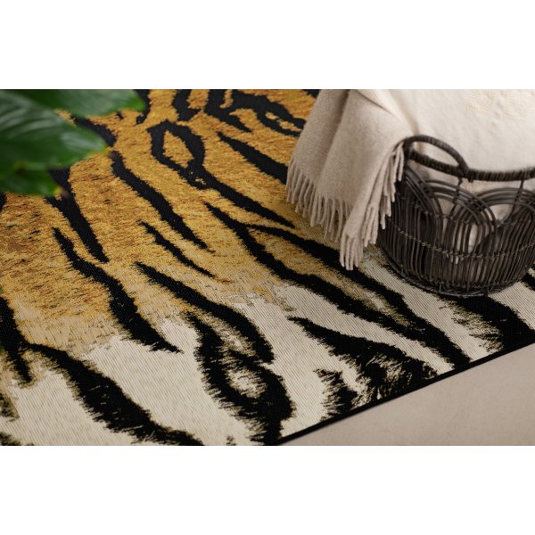 Tapis tissé plat Domani Tigre Doré Tapis tissé plat Domani Tigre Doré