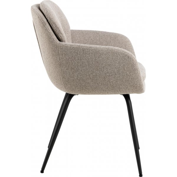 Dora karmstol - Beige/matt svart Dora karmstol - Beige/matt svart