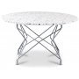 Terrazzo runt soffbord 80 cm - Cosmos Terrazzo & underrede Star i krom
