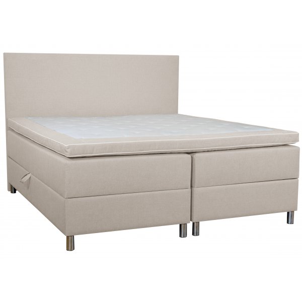 Bed met opbergruimte beige bedstee 180x200 cm