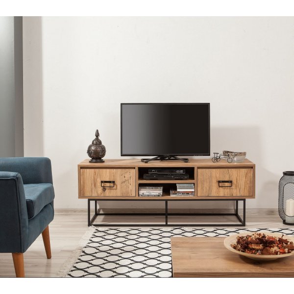 Quantum Silva TV-bnk 140 cm - Furu/svart