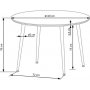 Runt matbord i valnt 110 cm