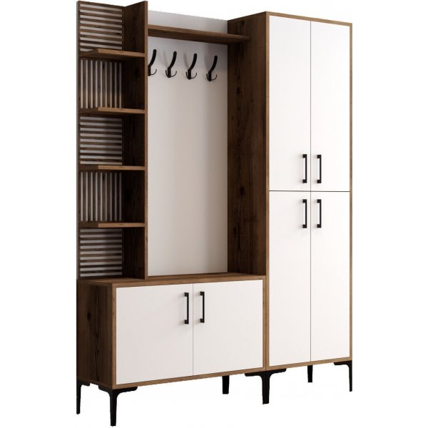 Viyana hallmöbel 150 cm - Valnöt/vit Viyana hallmöbel 150 cm - Valnöt/vit