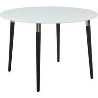 Dalsjö runt matbord D110 cm - Vit/Svart/Krom Dalsjö runt matbord D110 cm - Vit/Svart/Krom