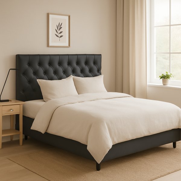 Night sänggavel 105 cm - Svart konstläder Night sänggavel 105 cm - Svart konstläder