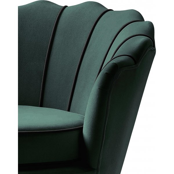 Fauteuil Duran en velours vert