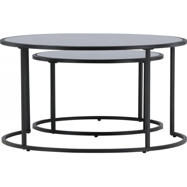 Twin soffbord Ø79/59,5 cm - Svart Twin soffbord Ø79/59,5 cm - Svart