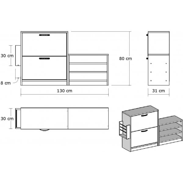Trend skoskåp - Vit Trend skoskåp - Vit