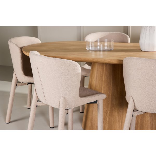Matbord Stjärnö med 6 st Astoria stolar - Beige + 6.00 x Stolsdyna Matbord Stjärnö med 6 st Astoria stolar - Beige + 6.00 x Stolsdyna