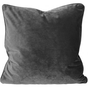 Housse de coussin Elise - Velours gris fonc