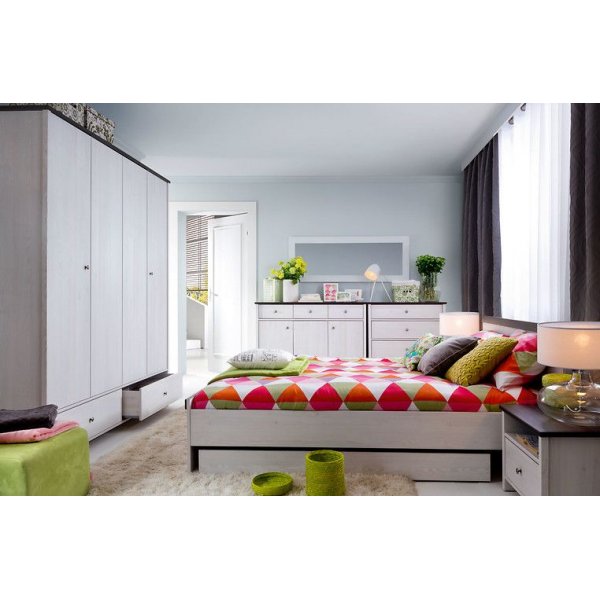 Salvador nachtkastje - Wit/zwart Salvador nachtkastje - Wit/zwart