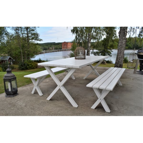 Scottsdale sittbänk 180 cm - Vit + Fläckborttagare för möbler Scottsdale sittbänk 180 cm - Vit + Fläckborttagare för möbler