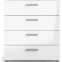 Commode large Pepe avec 4 tiroirs - Chne/blanc