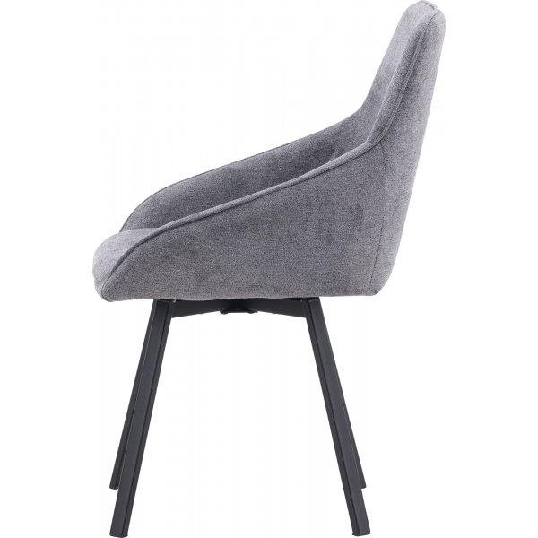 Chaise de salle à manger Rosie - Gris/noir Chaise de salle à manger Rosie - Gris/noir