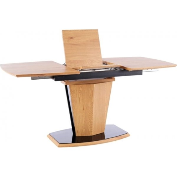 Table  manger Houston 120-160 cm - Chne/noir
