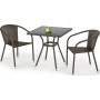 Benin matbord 70 cm - Mrkbrun konstrotting + Textilskydd fr mbler
