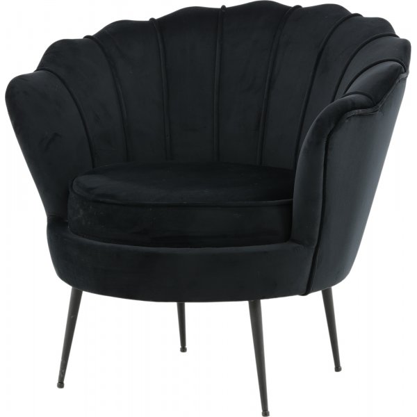 Ballini fåtölj - Svart sammet Ballini fåtölj - Svart sammet